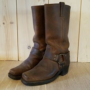Frye Harness Boots in Brown